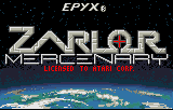 Zarlor Mercenary title screen for Atari Lynx